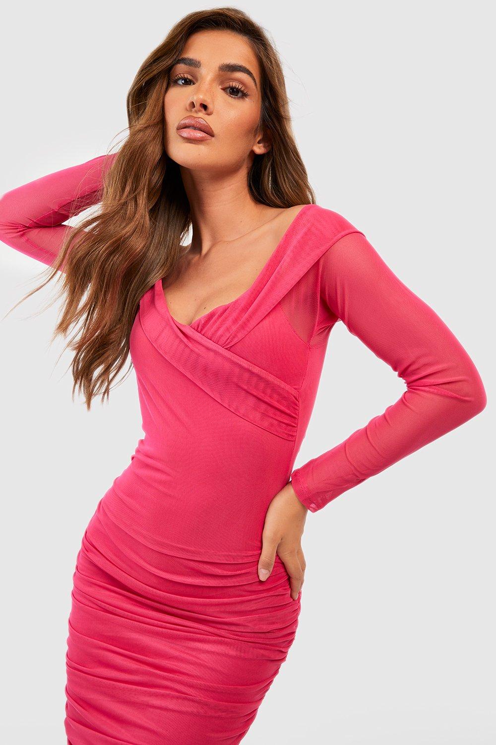 Bright pink clearance bodycon